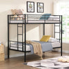 Sleek Black Metal Bunk Bed