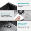 Sleek Undermount Kitchen Sink with Essential Accessories