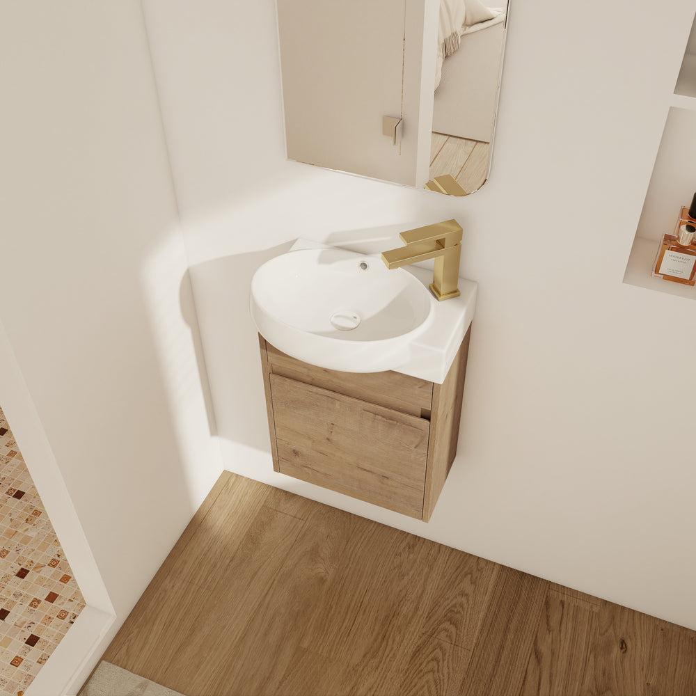 Compact Soft Close Bathroom Vanity with Sink