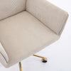 Creamy White Adjustable Corduroy Chair