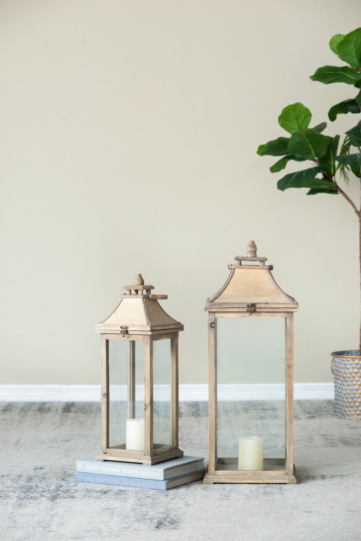 Charming Wooden Lantern for Home & Garden Decor