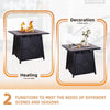 Cozy Outdoor Propane Fire Table with Weather Cover