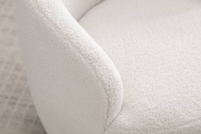 Cozy Ivory Swivel Accent Chair