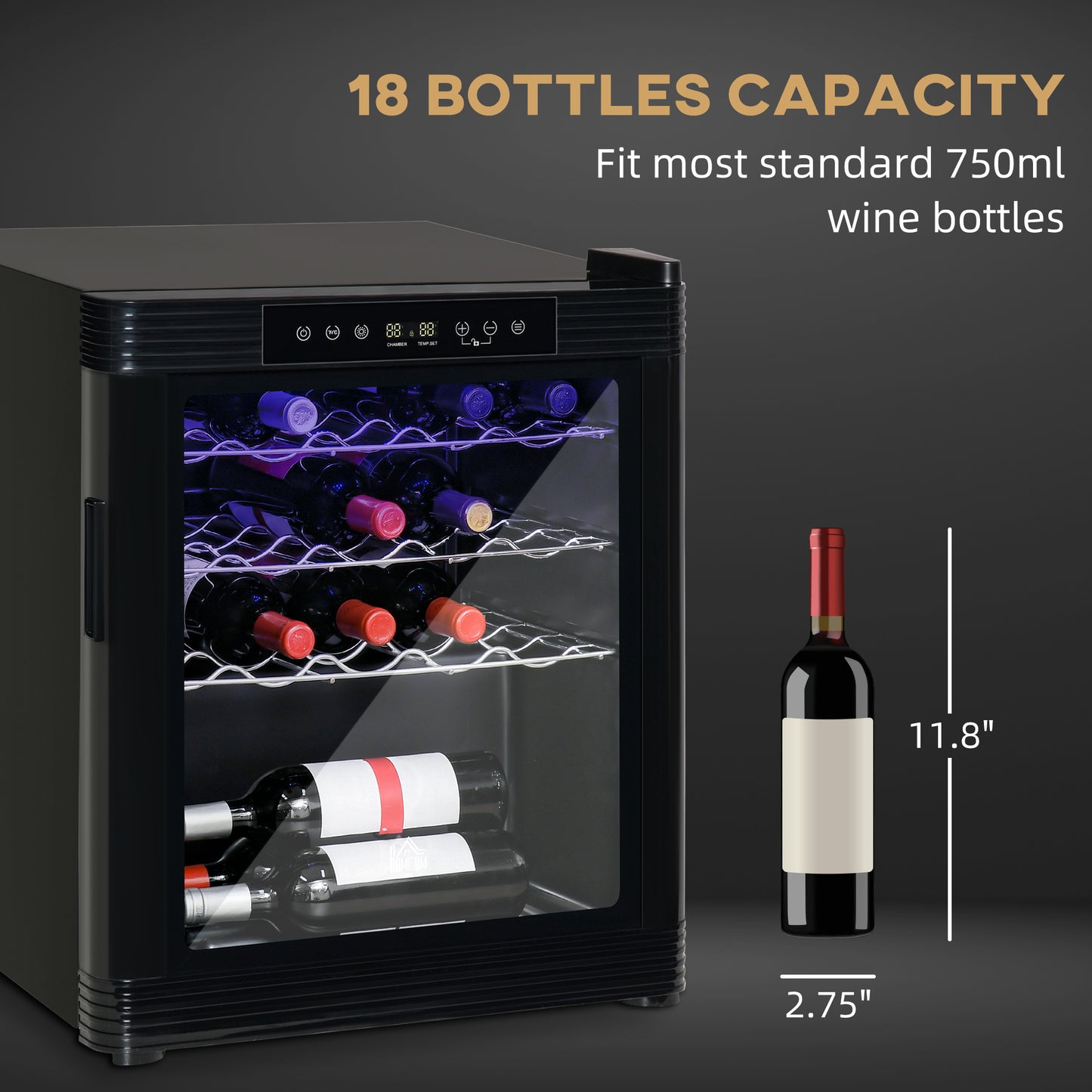 Chill & Sip Wine Cooler - Stylish Beverage Fridge with Digital Control