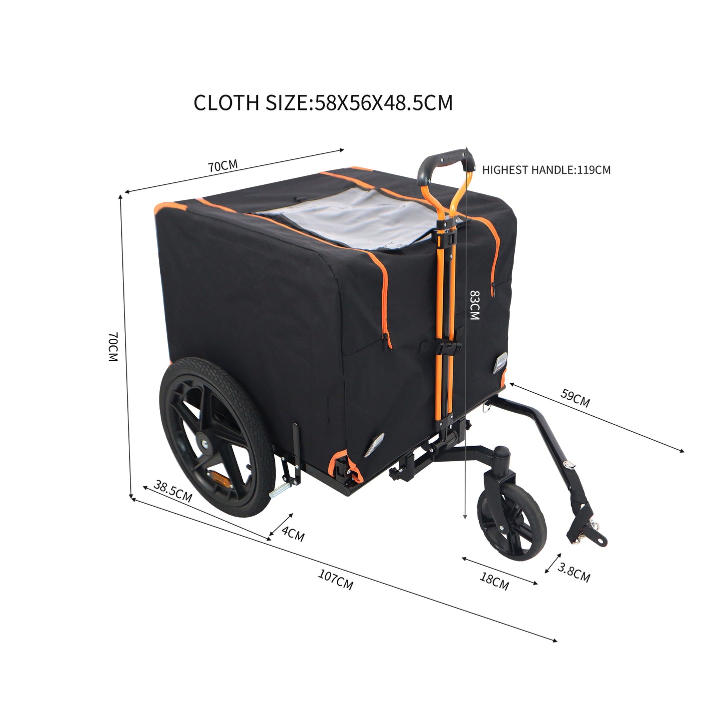 Pet Paws Jogger: Foldable Stroller & Bike Trailer for Small Pets