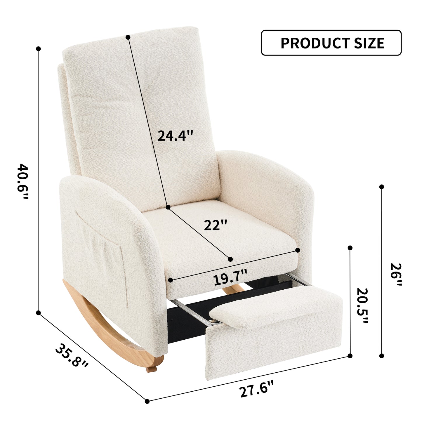 Cozy Rocking Chair with Footrest