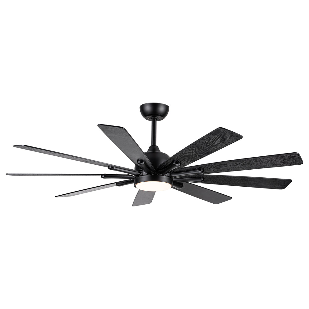 Smart Black Farmhouse Ceiling Fan with Remote