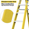 Bright Yellow Fiberglass Step Ladder - Heavy Duty Design