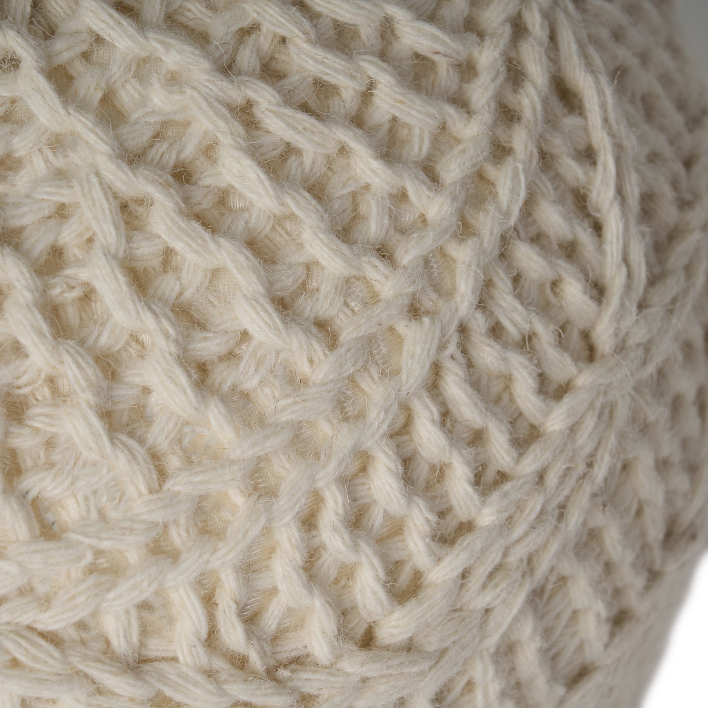 Cozy Malibu Round Wool Pouf