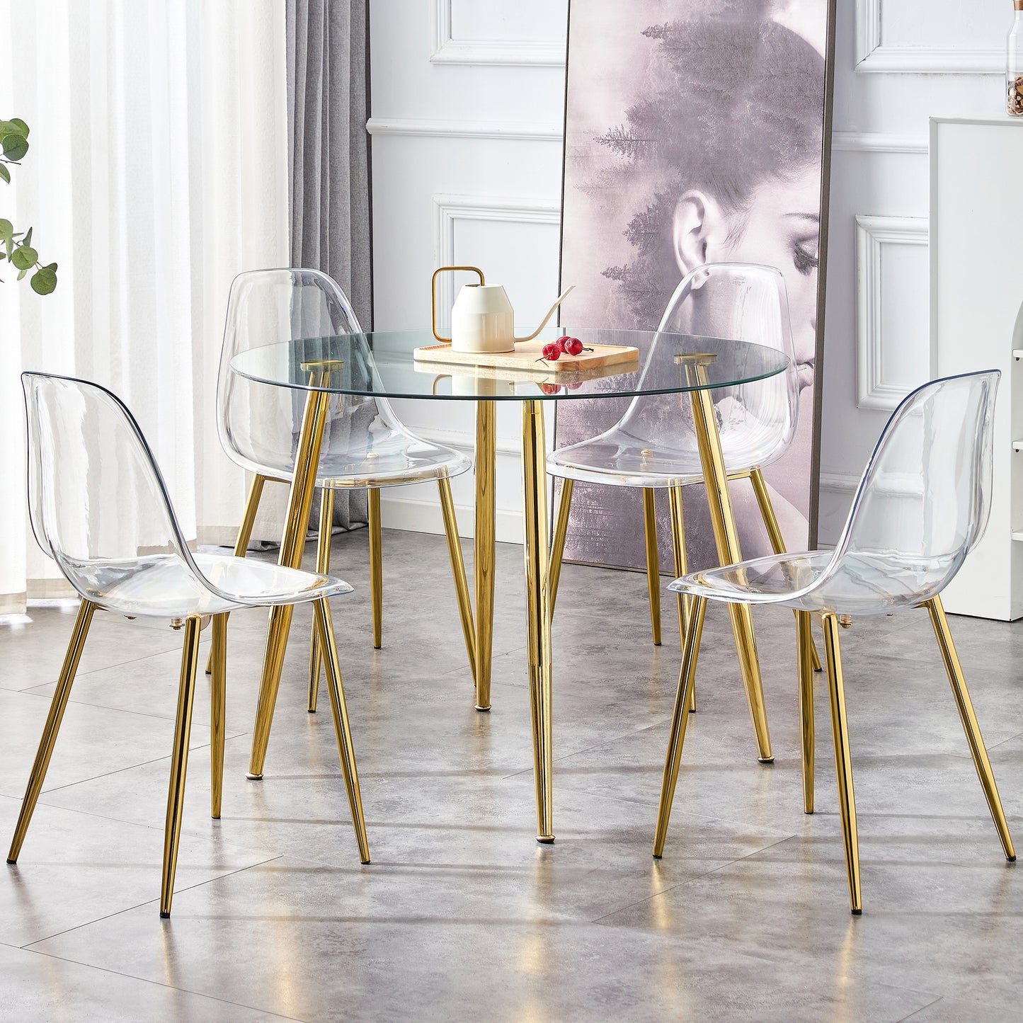 Simply Chic Gold Leg Dining Table