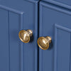 Navy Elegance Bathroom Vanity with Soft-Close Doors and Resin Sink
