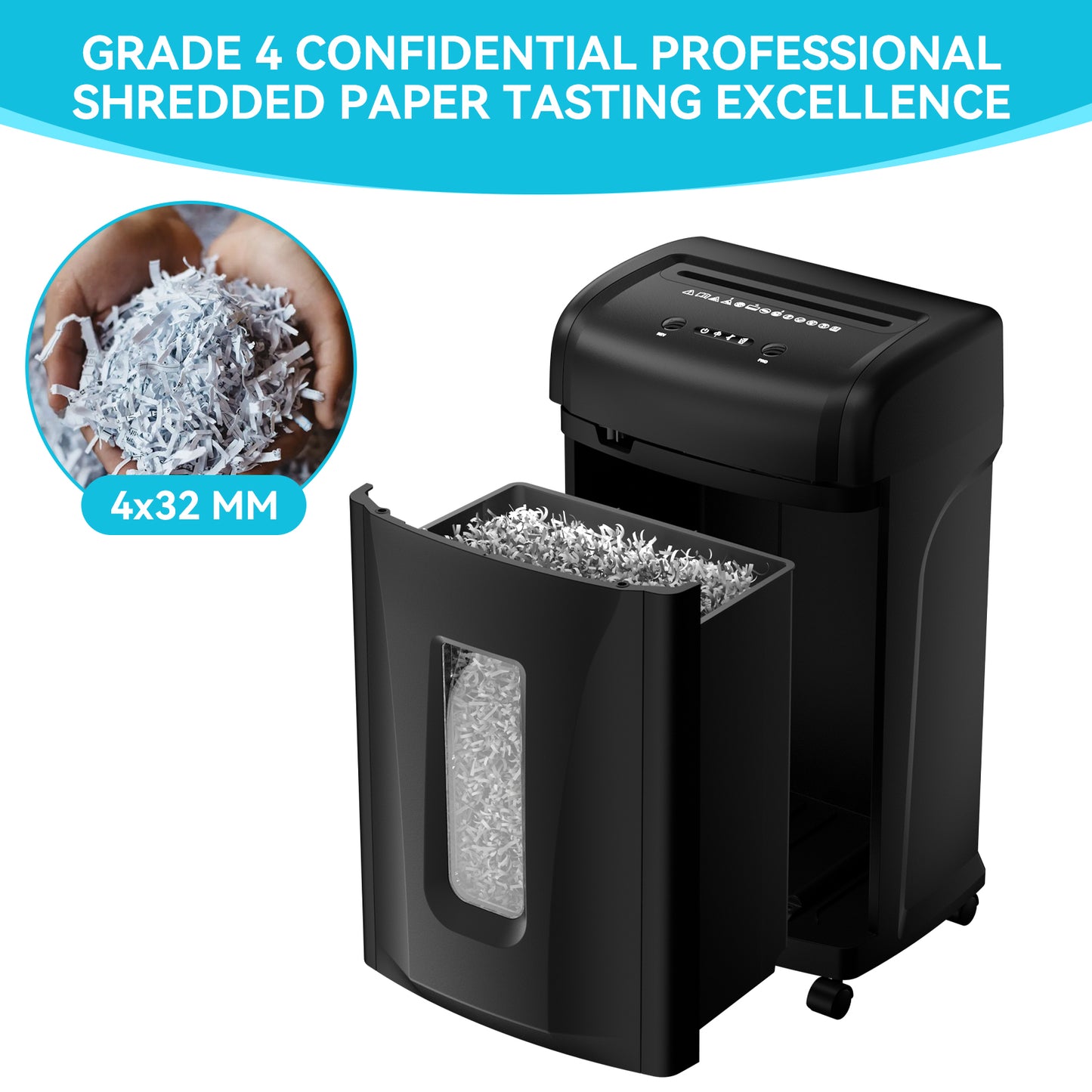 Powerful Heavy-Duty Paper Shredder with Easy Clean Bin