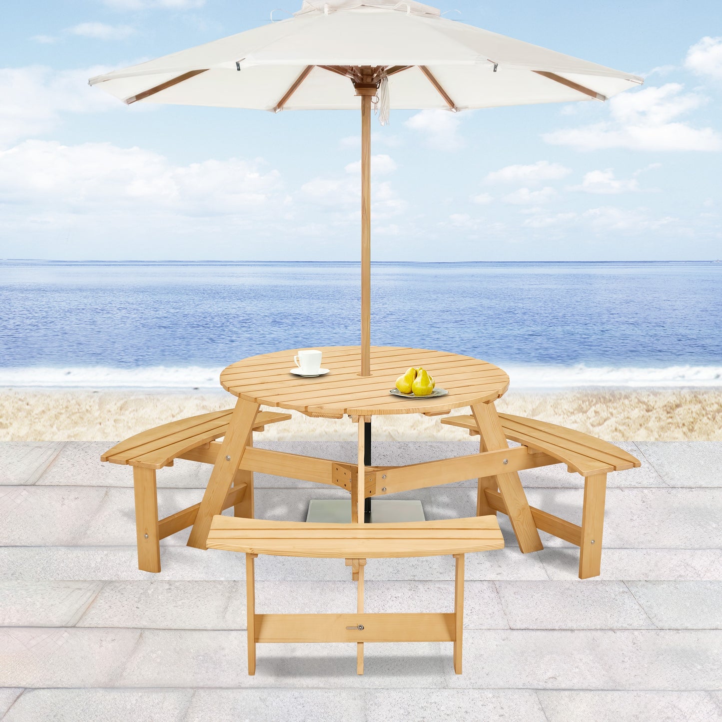 Gather 'Round: Spacious Outdoor Picnic Table Set