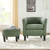 Chic Corduroy Accent Chair with Ottoman – Cozy Comfort for Any Space