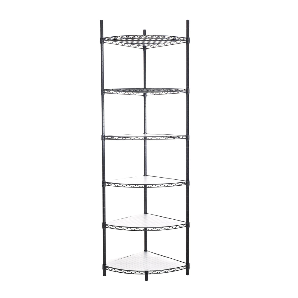 Corner Charm: Adjustable Heavy-Duty Wire Shelf Rack