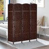 Chic Brown Wicker Privacy Screen Divider