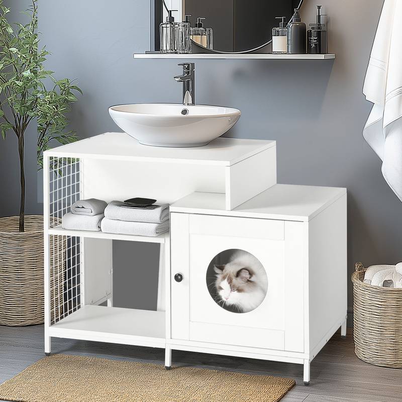 Cozy Cat Washroom Hideaway