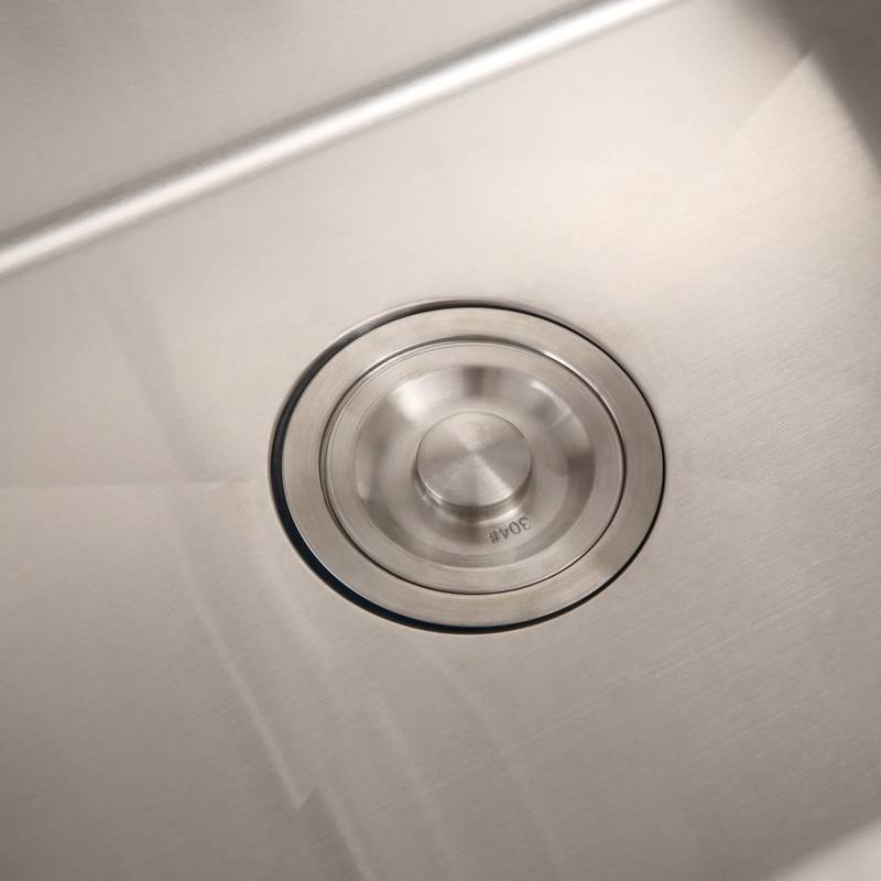 Sleek Stainless Steel Sink with Faucet & Drain System