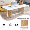 Chic Chinese Solid Wood Coffee Table with Rattan Touch