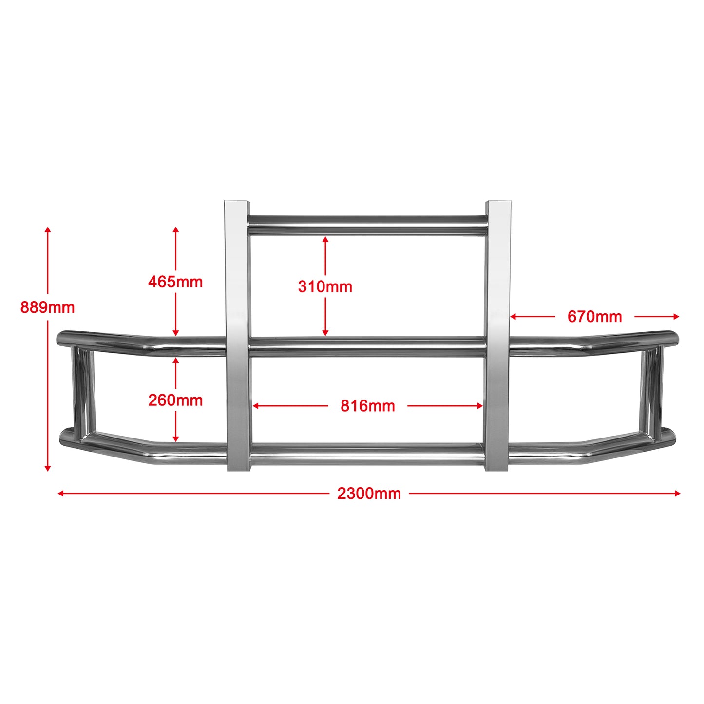 Kenworth T680 Stainless Deer Guard Bumper