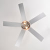 Satin Nickel Dual Shade Ceiling Fan with Remote