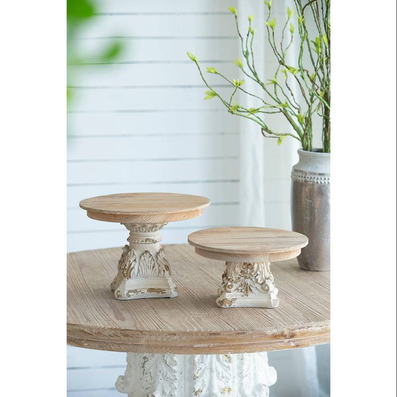 Charming Wooden Cake Stand with Sturdy Base