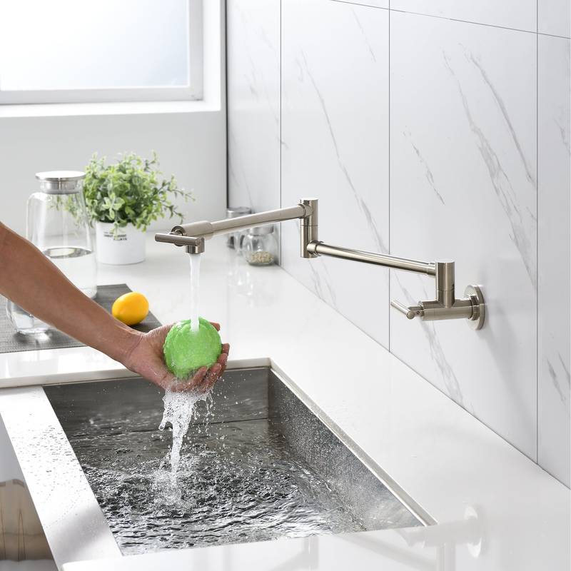 Space-Saving Wall-Mount Pot Filler Faucet