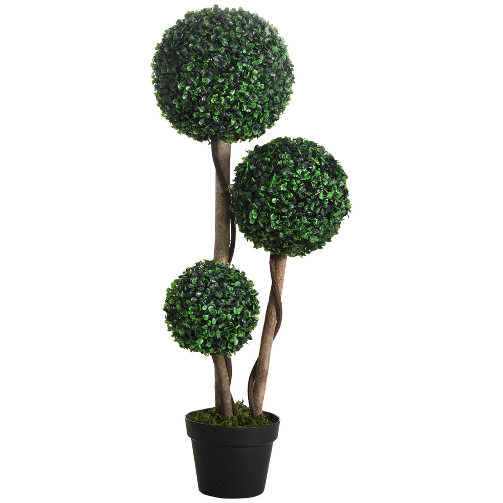 Chic Boxwood Topiary - Stylish Faux Plant for Any Space