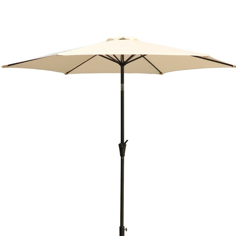 Creme Outdoor Patio Umbrella with Easy Tilt and Crank