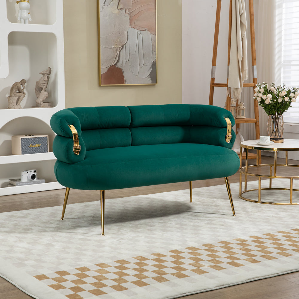 Chic Green Mini Loveseat