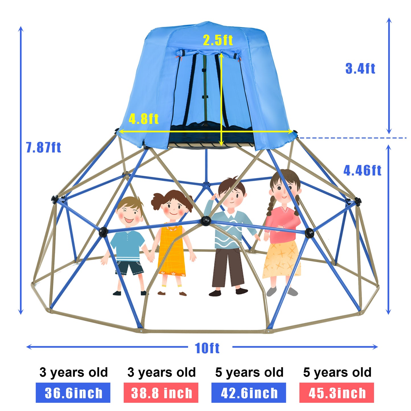 Adventure Dome Climber with Canopy & Playmat