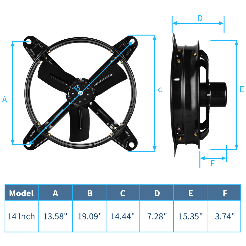 BreezeSmart Adjustable Gable Vent Fan