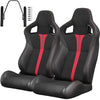 Sporty Red Racing Seats with Reclinable Design