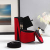 Chic High Heel Jewelry Box in Red Velvet