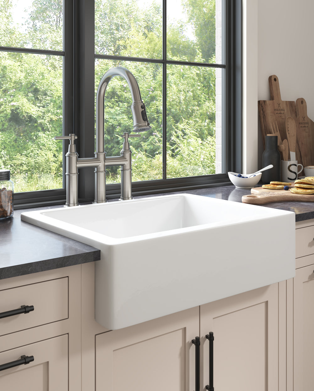 Charming White Farmhouse Kitchen Sink