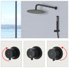 Sleek Black Wall-Mount Shower Set