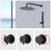 Sleek Black Wall-Mount Shower Set