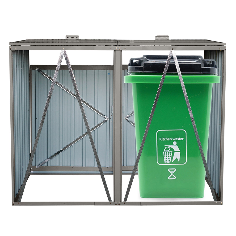 Garden Trash Can Shed - Stylish Outdoor Storage for Your Bins