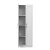 Stylish White Storage Cabinet with Dual Doors and Dividers