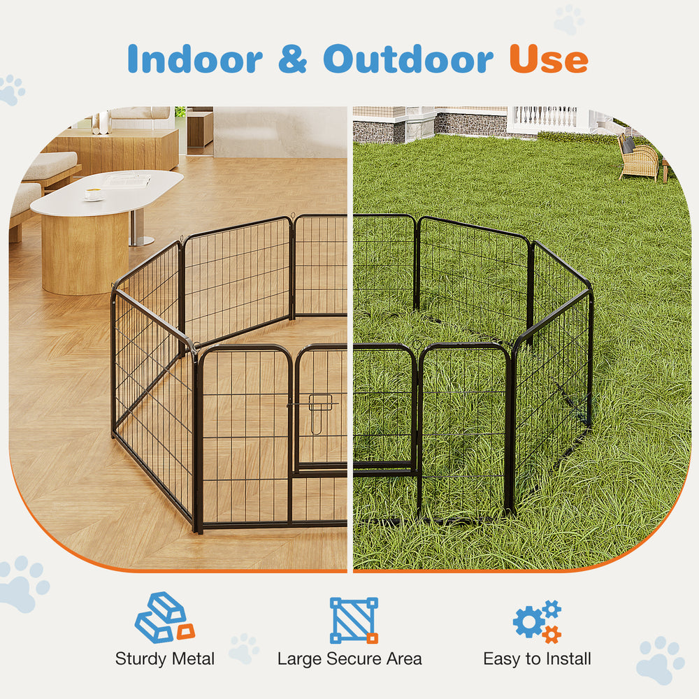 Paw Paradise Playpen with Gate: Indoor & Outdoor Fun for Your Small Pets!