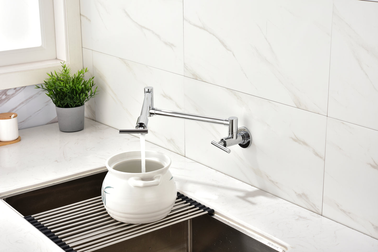 Wall-Mount Pot Filler Faucet