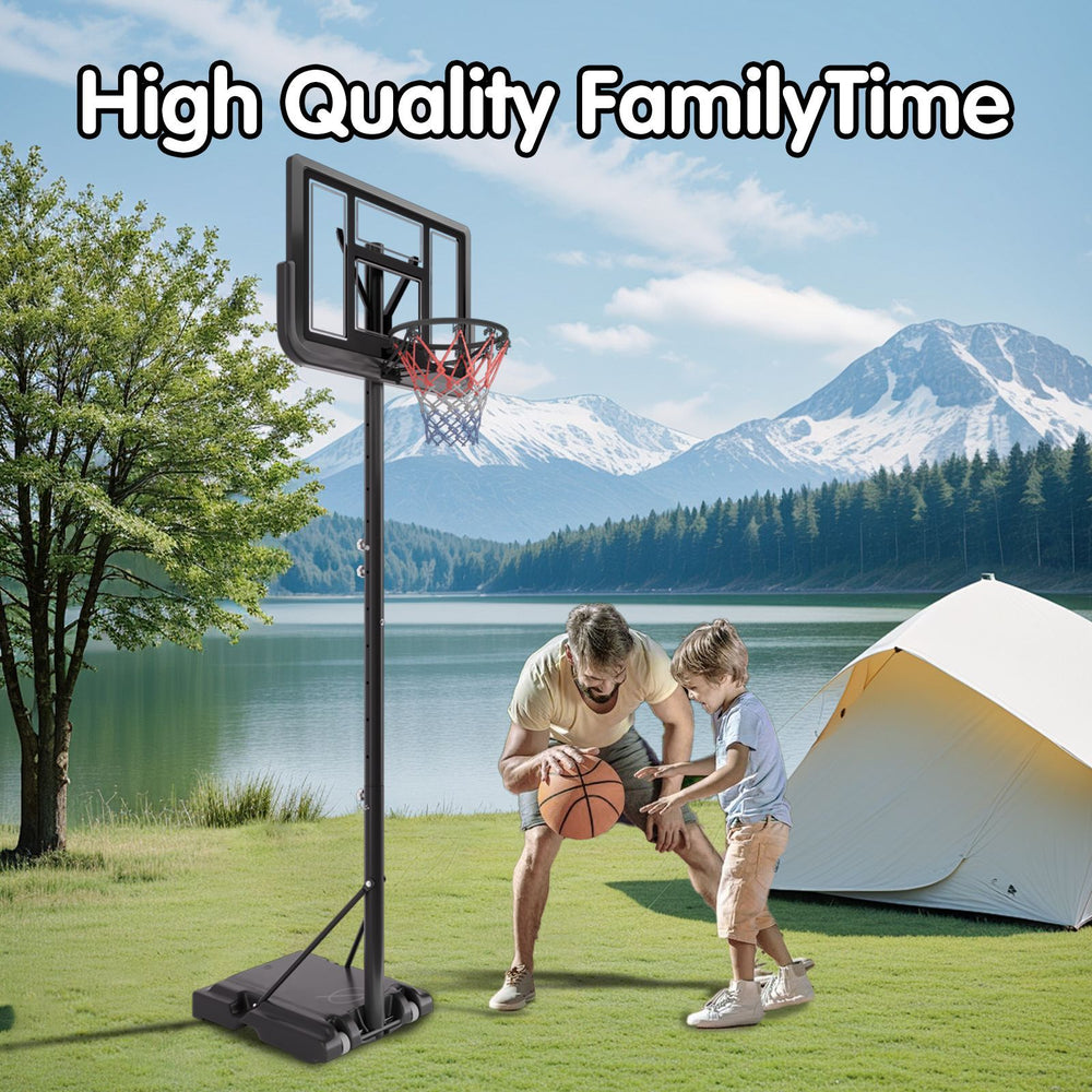 Adjustable Basketball Hoop Set with Balls and Accessories