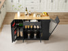 Stylish Kitchen Island with Trash Can Storage & Drawer