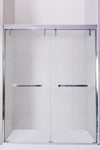 Sleek Slide Shower Door - Clear Safety Glass & Chrome Finish