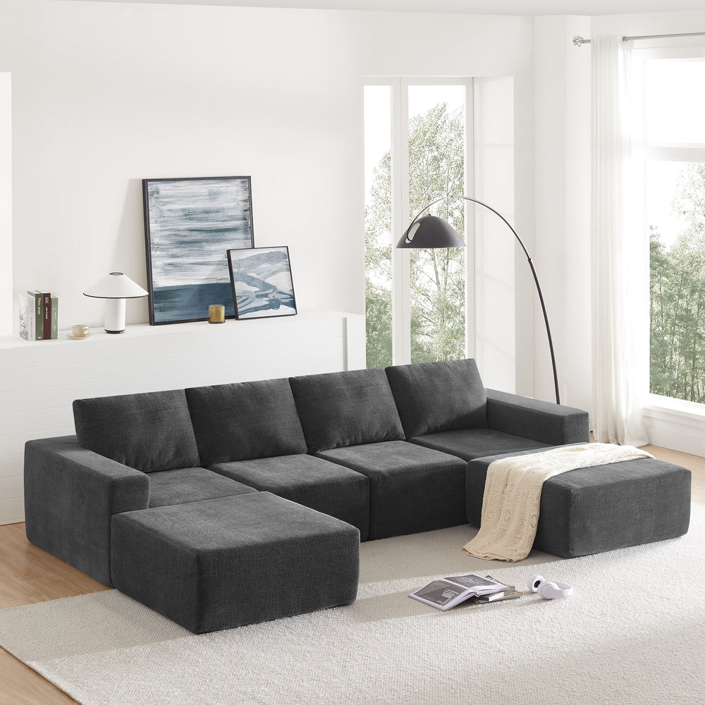 Cozy Modular U-Shaped Sofa Set