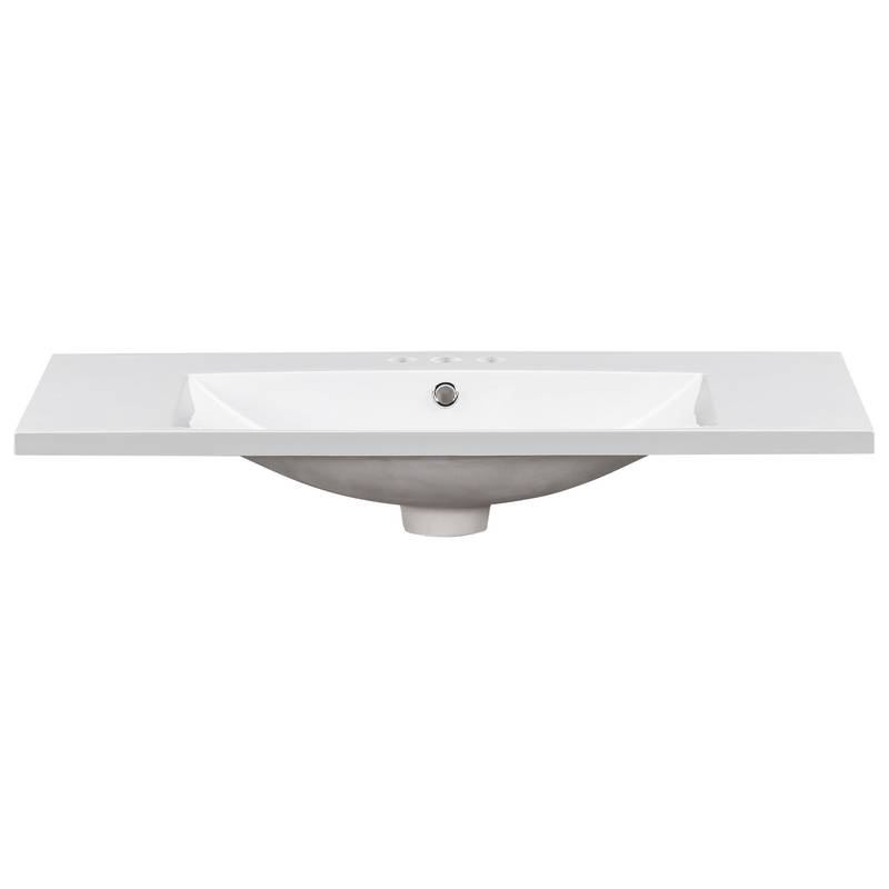 Chic Resin Vanity Sink with Three Faucet Holes
