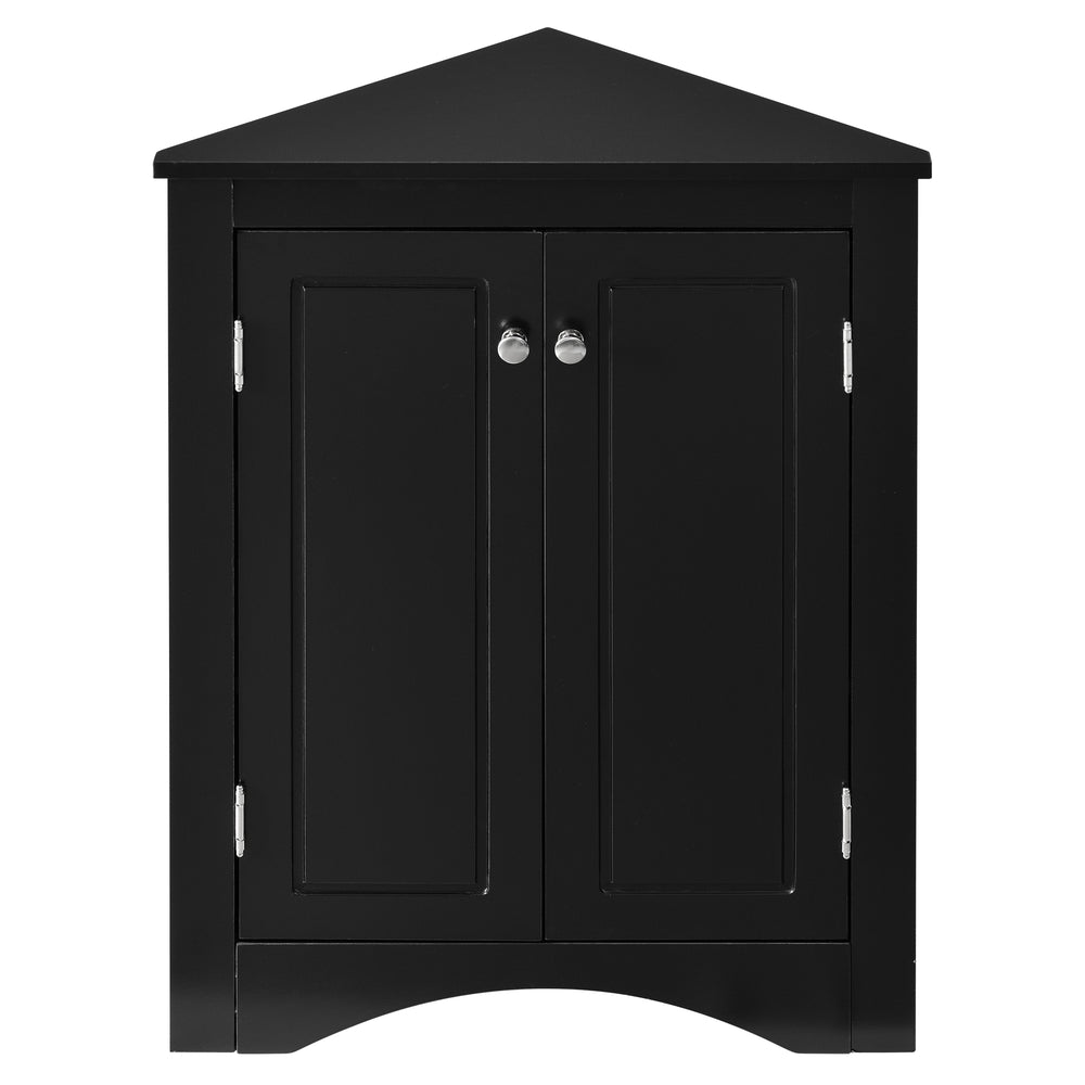 Chic Black Triangle Storage Cabinet for Home & Kitchen