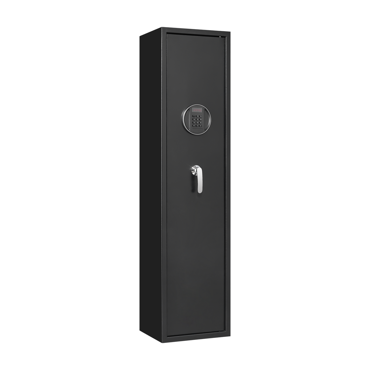 Black Steel Gun Safe with LED Lights & Removable Shelf