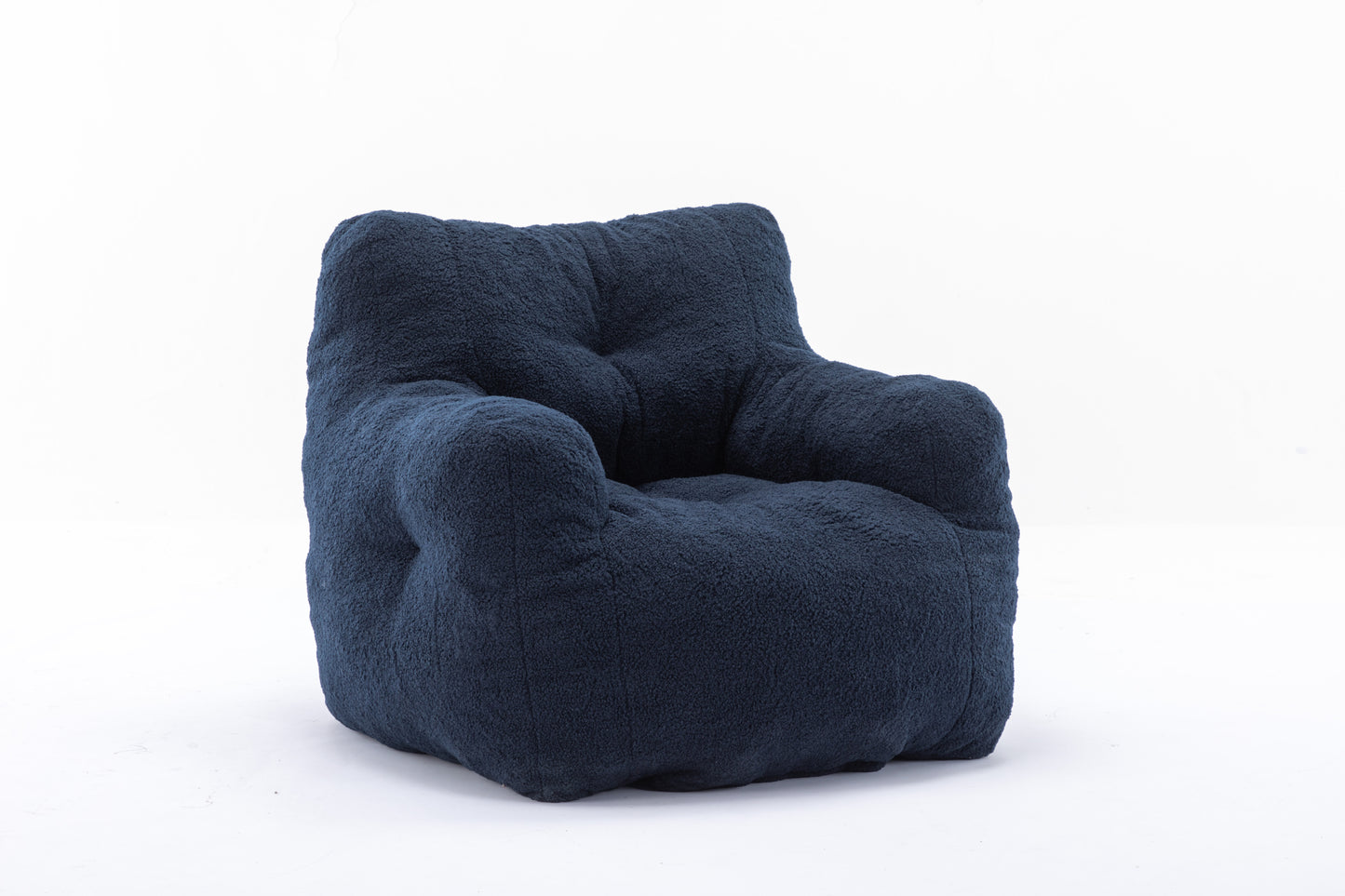 Cozy Teddy Bean Bag Chair in Dark Blue