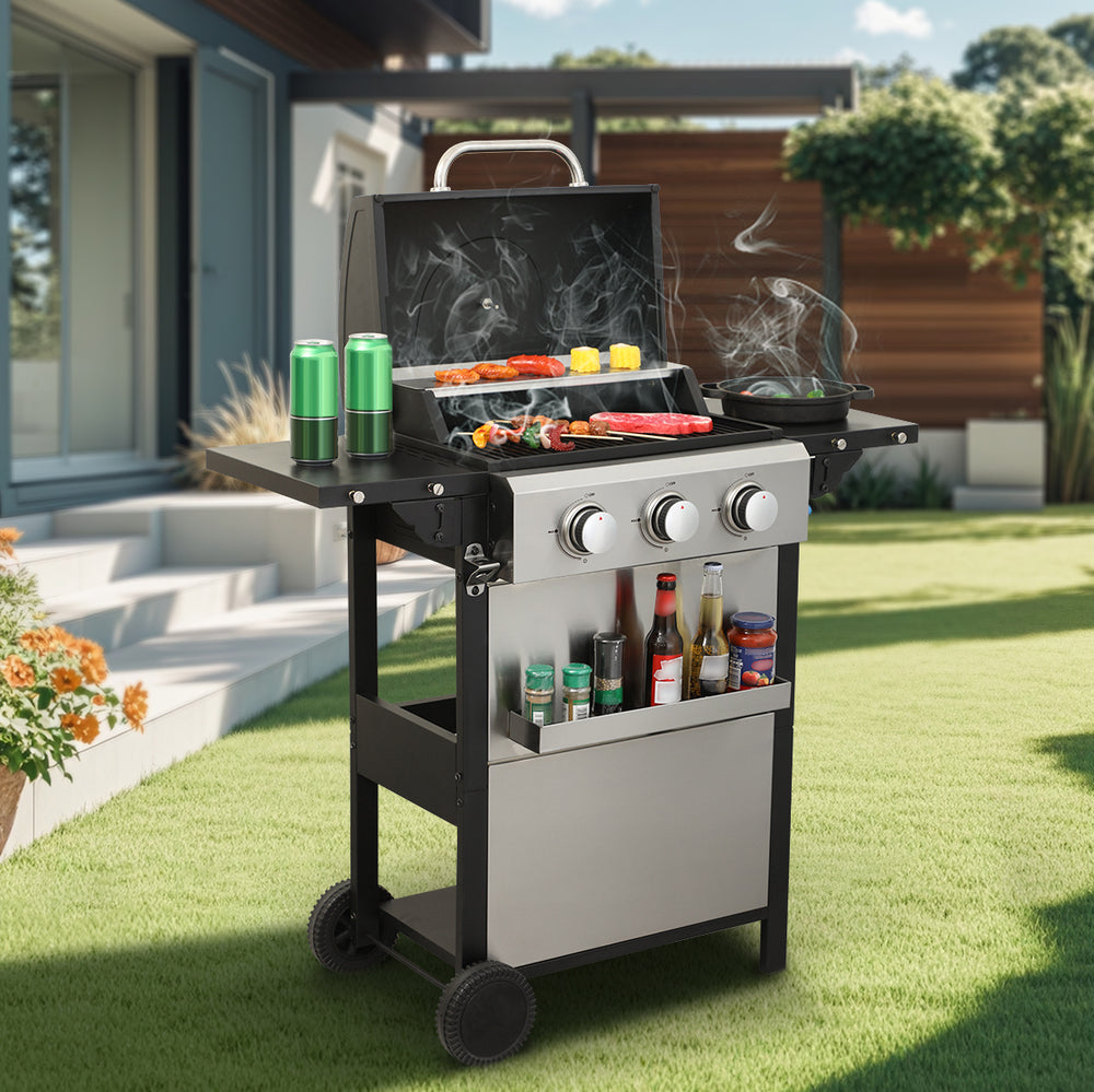 Ultimate Outdoor BBQ Grill With Side Table